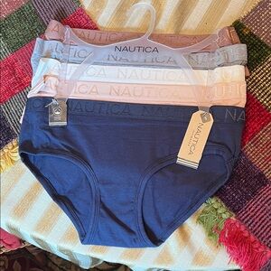 NWT set of Nautica Organic Cotton Hipster Panties size small